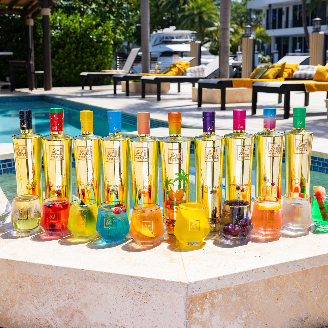 Au Vodka Miami Mango Full Bottle Collection - 10 Bottle