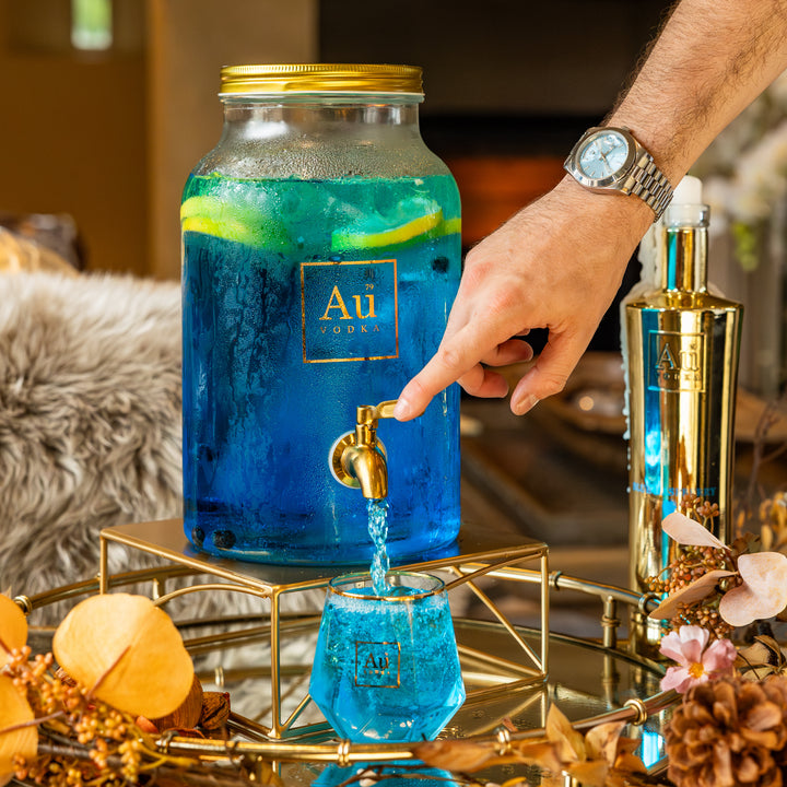 Distributeur de cocktails en verre Au