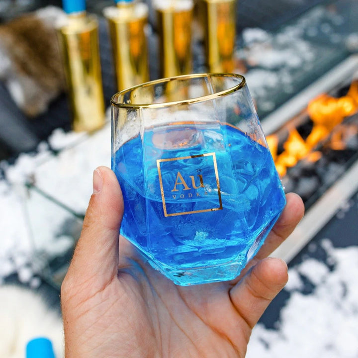 Au Diamond Cut Glass